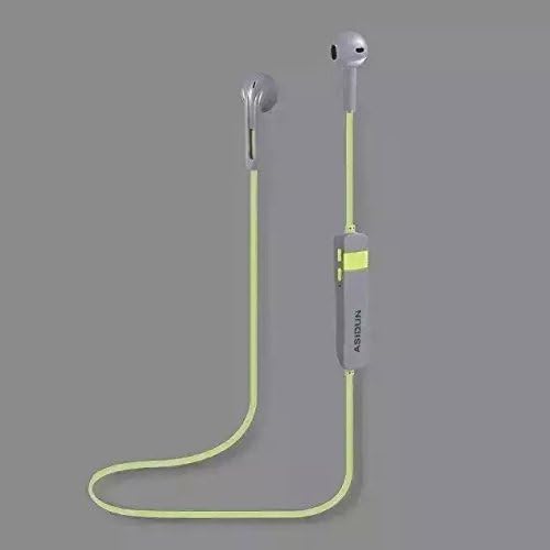 Asidun® Stereo Wireless Bluetooth V4.1 Headsets, Sports Earbuds With Mic, Earhook Headphones In-Ear (AD-022-GY)