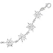 8" Polished Snowflake/CZ Bracelet