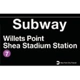 Shea Stadium 11x17 Steel Subway Sign