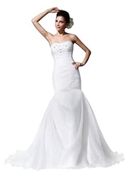 Strapless Mermaid Organza Lace-Up Ruched Sequined  Dress