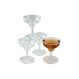 Case of 100 - Disposable Plastic 2 ounce Mini Margarita Glasses (2 oz)