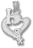 Chicago White Sox Solid Sterling Silver ''I Heart SOX'' 3/4'' Pendant