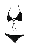 UNICUTE Sexy Womens 2 Piece Beach Swimwear Swimsuit Top and Bottom Bikini Set Bathing Suit 61053 Black