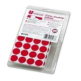 Permanent Round Self Adhesive Labels, 3 4 Dia., Red, 1008 Pack (UNV40103) Category:... by Universal
