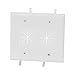DataComm Electronics 45-0015-WH Cable Plate with Flexible Opening, 2 Gang