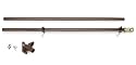 Valley Forge All-American Series Powder-Coated Stainless Steel Pole with 2-Position Bronze HDPE Bracket, Bronze, 2-Piece