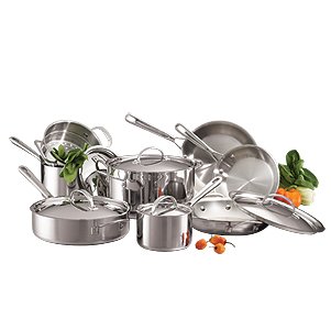 Kirkland Signature 13-piece Tri-Ply Stainless Steel Cookware Set