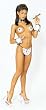 Tuxedo Costume Includes a Collar and Cuffs and Pasties and a G-String One Size in Black