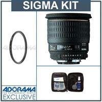 Sigma 24mm f/1.8 EX Aspherical DG DF Macro AF Wide Angle Lens Kit, for Nikon AF D Cameras, with Tiffen 77mm UV Wide Angle Filter, Professional Lens Cleaning Kit