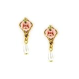 Vintage Collection Rose Simulated Pearl Flower Earrings