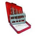 Irwin Industrial Tools 11119 Metal Index Spiral Flute Screw Extractors with Left Hand Cobalt Drill Bits Set, 10-Piece