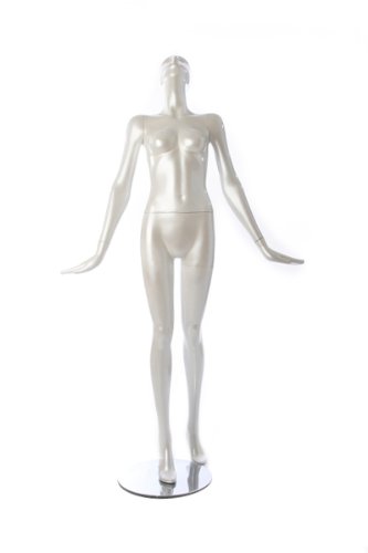 Standing Female Mannequin - Shiny Pearl