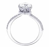 0.34ct Prong Set Diamond Engagement Ring in 14Kt White Gold ( with CZ center)