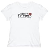 T-Shirt Woman White Elegant Flag