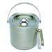 Ice Bucket and Tongs by Outset, Brushed Stainless Steel / Double-Wall Insulated