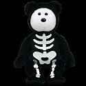 Ty Beanie Baby - BONESES the bear in skeleton costume for Halloween