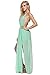 Zeagoo Womens Summer Beachwear Chiffon Halter Long Maix Beach Vacation Dress, Light Blue, One Size