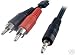 Electronics : 2.5M 3.5mm Jack to 2x RCA Phono Audio Cable UK
