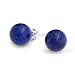 Bling Jewelry Sterling Silver Round Lapis Gemstone Unisex Ball Stud Earrings-6mm