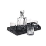CRYSTAL BAR WITH TRAY - BAR SET WITH TRAY, CRYSTAL, SOHO COLLECTION