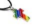Multi Color Mini Cross Pendant with Cord Necklace