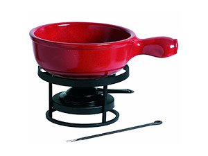 Emile Henry Flame Top Red Fondue Set 2.6-qt.