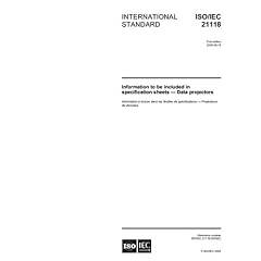 ISO/IEC 21118:2005, Information to be included in specification sheets - Data projectors