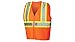 Pyramex RVZ2220X2 Lumen X Class 2 Safety Vest with Zipper, 2X-Large, Hi-Vis Orange