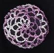 Purple Multi Hair Net Crocheted Hair Bun Cover- LARGE