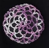 Purple Multi Hair Net Crocheted Hair Bun Cover- MEDIUM
