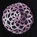 Purple Multi Hair Net Crocheted Hair Bun Cover- MEDIUM