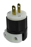 Leviton 5866-C 15-Amp, 125-Volt, NEMA 1-15P, 2P, 2W, Plug, Straight Blade, Industrial Grade, Non-Gro