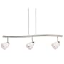 Three Spot Light Pendant in Frosted Opal Glass Finish: Dark Bronze