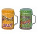 Yellow and Green Retro Salt & Pepper Shaker Cans