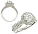 Jewelry : Donut Pave Diamond Engagement Ring .91cttw (cz ctr)