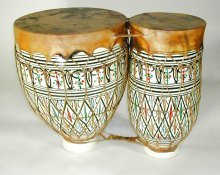 CasaPercussion Clay Bongo Double Drums (Extra-Small)