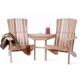 Outdoor Patio Athena Tete de Tete Table and 2 Chairs Set