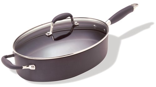 Anolon 5-Quart Covered Oval Saute with Helper Handle