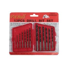 13 Pc HSS Drill Bit Set