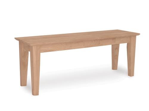 International Concepts BE-47S Shaker Style Bench, Unfinished On Sale