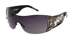 ED HARDY SUNGLASSES EHS 022 GUNMETAL TATOO