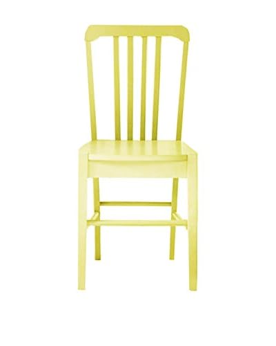 Design Twist Office Sedia In Legno Laccato Giallo