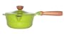 Lafont 2-Quart Saucepan with Wood Handle, Apple Green