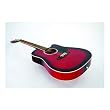 Austin Bazaar 41" Red Cutaway Acoustic Electric Guitar with Gig Bag and Accessories