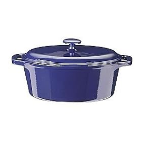 Kinetic Color Cast Iron 7 Quart Oval Roaster - Blue by Kinetic