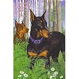 Doberman Garden Flag by GR8 Dogs (Multi, 12' x 18')
