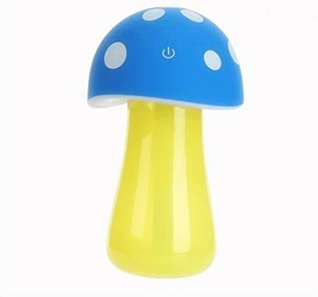 Ultrasonic Cool Mist Humidifier,Mushroom Humidifier 200ml for skin moisturing,stealth mask with No Noise,Waterless Auto Off,LED Lights,Portable for Baby Room,Bedroom,Office,Spa,Yoga,Car(Red) (Blue)