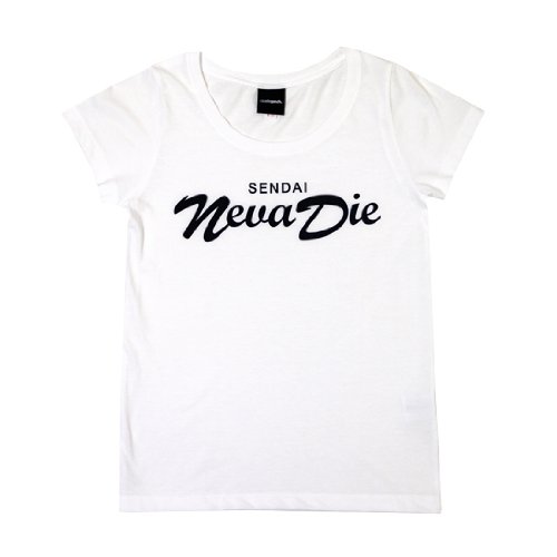 【 CASSETTE PUNCH / カセットパンチ 】 Sendai Neva Die Lady's Tee ( 仙台 ネバダイ レディース Tシャツ ) / ホワイト ( SENDAI NEVA DIE ) ( レディース 女性用 Tシャツ )