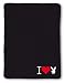 Playboy Merchandise - Black Fleece Blanket (I ♥ Playboy) (Size: 59" x 79")