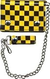 Black and Yellow Checkered Trifold Wallet
